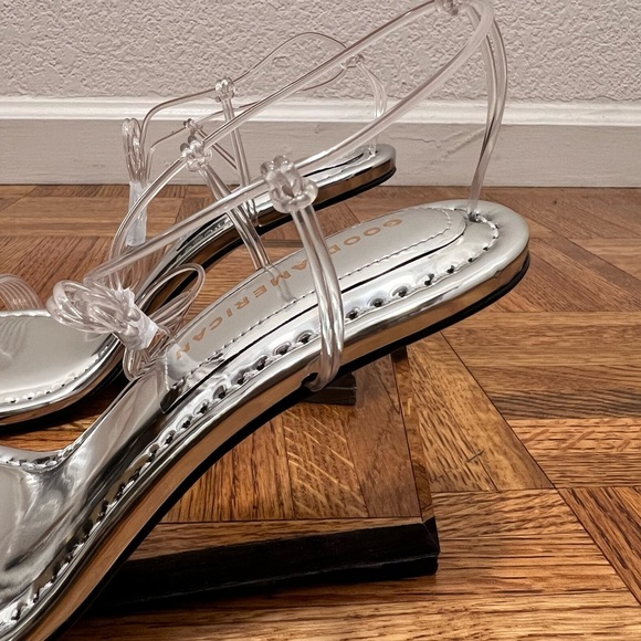 NIB Good American Cinder-F*cking Ella Clear Wedges - Picture 11 of 14